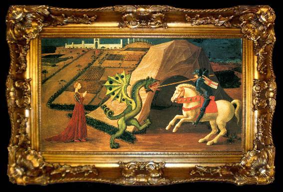 framed  UCCELLO, Paolo St George and the Dragon qt, ta009-2